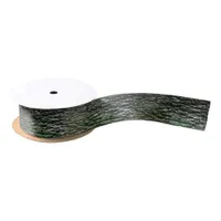 Rustic Faux Wood Grain Tree Branch Moss Satin Ribbon