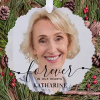 Forever in our Hearts - Sympathy Keepsake Memorial Ornament Card