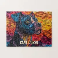 Cane Corso Paper Quilling Art Dog Portrait Jigsaw Puzzle