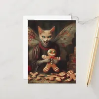 Horror Christmas Vampire Fairy Kitty Gingerbread Postcard