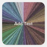 Circular Gradient Earthy Rainbow Square Sticker