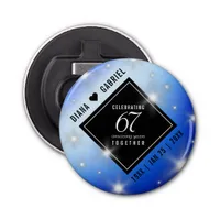 Elegant 67th Star Sapphire Wedding Anniversary Bottle Opener