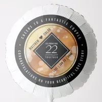 Elegant 22nd Copper Wedding Anniversary Balloon