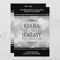 Elegant 25th Silver Wedding Anniversary Invitation