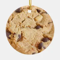 Merry Chip-Mas, Funny Cookie Christmas Pun Ceramic Ornament