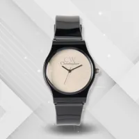 Minimalist Beige Monogram Watch