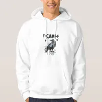 Funny F-Caw-F Crow Grunge Humor Graphic Hoodie