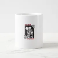Till Death Do Us Part Wedding Skeleton Couple Vale Giant Coffee Mug