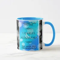 Elegant 41st Blue Topaz Wedding Anniversary Mug