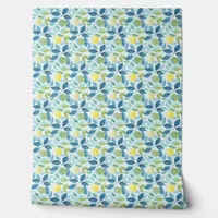 Lemon Grove Mini Blue, Green, Yellow Organic Mod Wallpaper