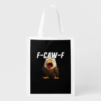 F-Caw-F Funny F-Caw-F Gear Retro Classic Grocery Bag