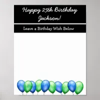 Personalized Happy Birthday Autographs Poster