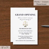 Simple Elegant Law Firm Opening  Invitation