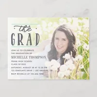 Graduation Party Photo Invitation Postcard