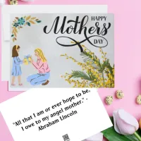 White Minimalist Mother's Day Greeting Card