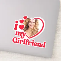 I Love My Girlfriend Custom Photo Sticker