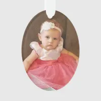 Christmas Photo, Name and Year Ornament Keepsake