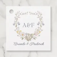 Cottagecore Romantic Botanical Wedding Favor Tags