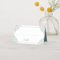 Elegant Sea Green Wedding Vintage Classic Place Card