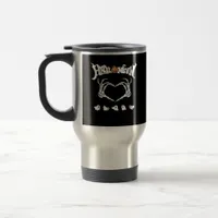 Skeleton Hand With Halloween Theme Dark Seasonal Travel Mug