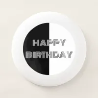 Happy Birthday Black and White Op Art Cool Stylish Wham-O Frisbee