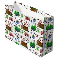 Camping or Midwest Themed Birthday  Large Gift Bag