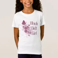 Butterfly Martial Arts Black Belt Girl T-Shirt