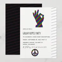 Hippie Themed Party Invitation
