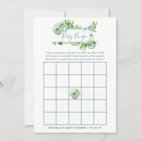 Watercolor Glass Terrarium Succulents Baby Bingo