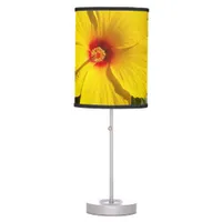 Yellow Hibiscus Flower Table Lamp