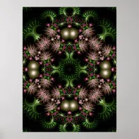 fractal wreath Poster