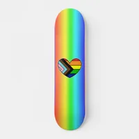 Rainbow Heart LGBTQ+  Skateboard