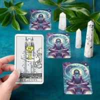 Woman Meditating Spiritual Serene Art Tarot Cards