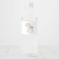 Boo! Cute Boo Minimal Clean Water Bottle Label