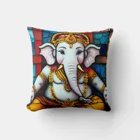 Ganesh Indian God Deity  Throw Pillow