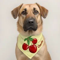 Red Cherries Personalized Pet Bandana Collar