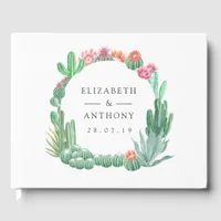 Watercolor Succulents Wedding Guest Book