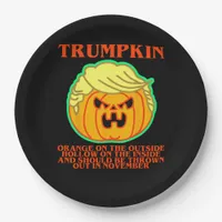 Funny Trumpkin Paper Plates