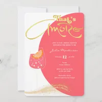 Gold # Blush Red That's Amore Bridal Shower Party Invitation