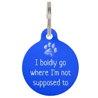 Funny Cute Pet Dog Name Tags - Customized Unique