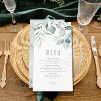 Dreamy Greenery Wedding Green/Blue ID817 Menu