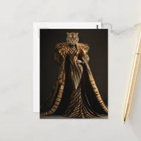 Surreal Fashion Tiger in Human Clothes Postcard
