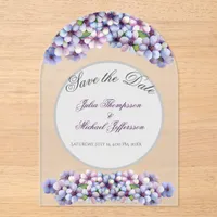 Romantic and Poetic Pastel Lilac Watercolor Acrylic Invitations