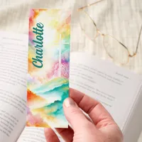 Easter Cross Colorful Sky Personalized Bookmarks