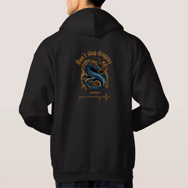 Blue Chinese Dragon Hoodie