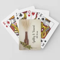 Dried Wheat and Hops Brewery Wedding Favor Poker Cards