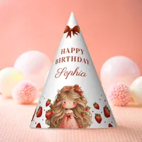 Sweet As Strawberry Girl Happy Birthday Party Party Hat