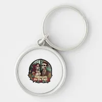 Valentines Till Death Do Us Part Classic Look Keychain
