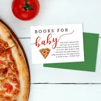 Pizza Baby Shower Book Request Card – Books for Ba