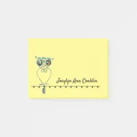 Post--it Note - Owl with Name